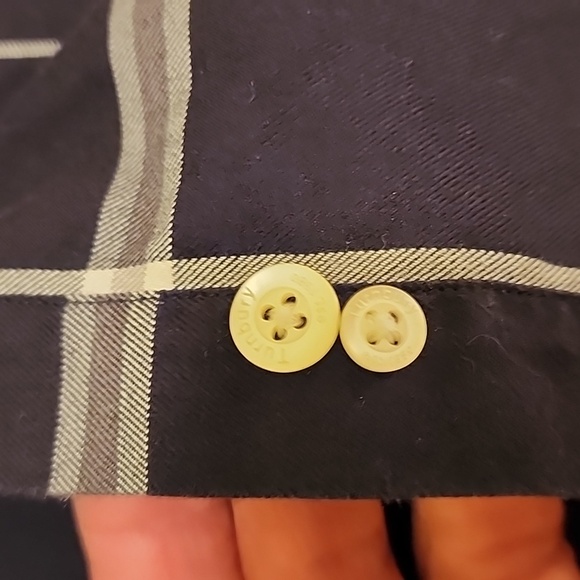 Turnbury Mens Window Pane Plaid Button Down Long Sleeved Shirt Large EUC - Picture 7 of 11